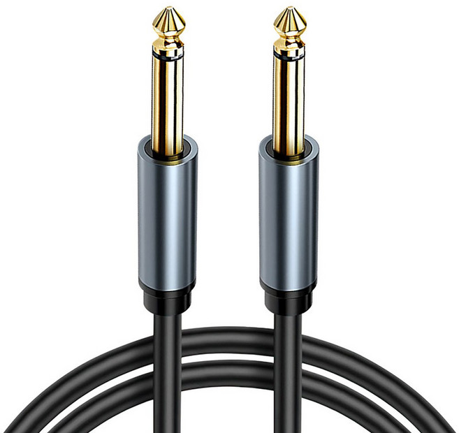 금도금 35MM 악기 케이블 TRS 밸런스드 스테레오 오디오, 08 1m, Mono, 1개