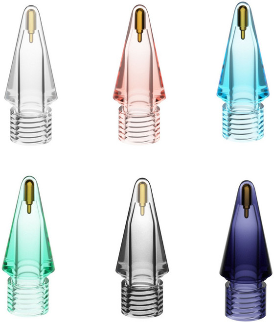 서플라이코 애플펜슬 전용 컬러 펜촉, 6가지색상, 6가지색상(혼합색상), 1개