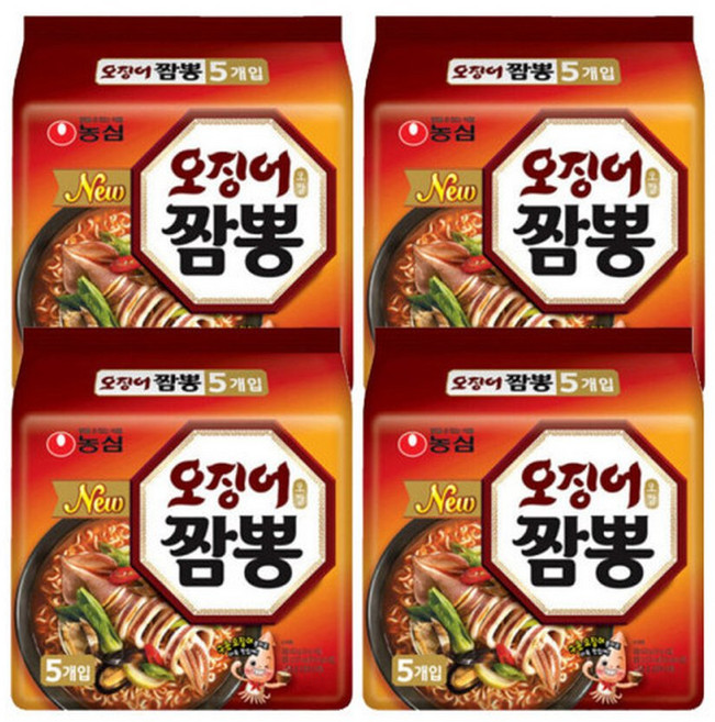 오징어짬뽕 5입 멀티팩 4봉 (총20개)