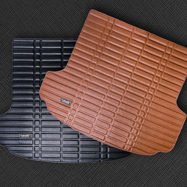 [본사직영] 카마루 가죽 트렁크매트 방수 차박 전차종, 블랙