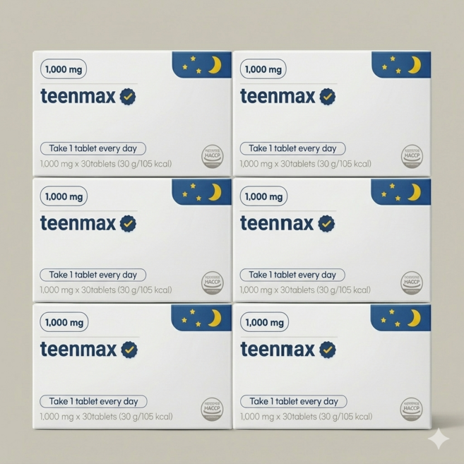 틴맥스 정 아이 키즈 수면 키성장 영양제, 6개, 30정