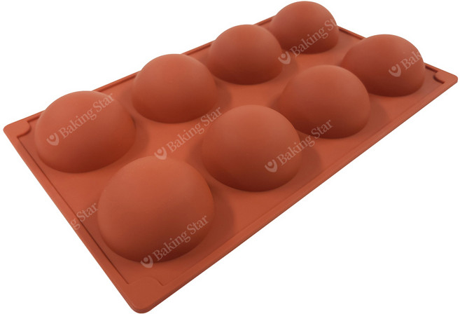 실리콘몰드 반구 8구 푸딩 비누 실리콘팬 얼음트레이 초콜릿 틀, 1개