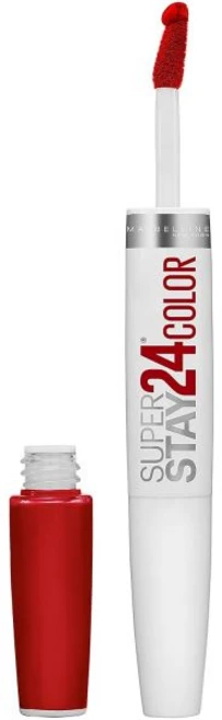 메이블린 슈퍼 스테이 24 2단계 리퀴드 립스틱 메이크업 보습 밤 퍼페추얼 플럼 퍼플 1 카운트로 오래 지속되는 고색소 컬러, 0.08 Fl Oz Pack of 1, 35 레드 색상 유지, 1개 - 쿠팡