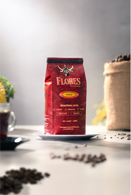 indonesia bean 인도네시아 플로레스 골드 원두 커피 225G, 1개, 홀빈(분쇄안함)