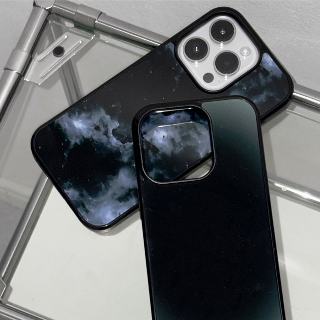 블랙 블루 체크 패턴 아이폰 갤럭시 맥세이프 케이스 폰케이스
