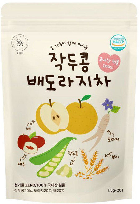 오빌릿 작두콩 배도라지차, 30g, 20개입, 1개