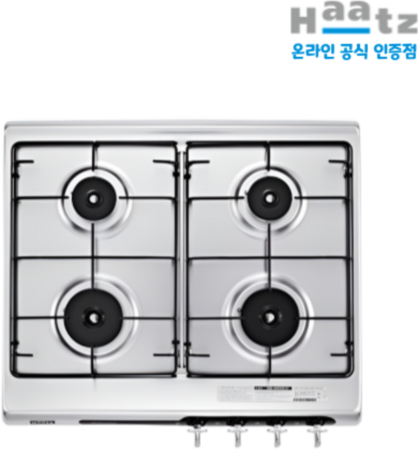 하츠 가스쿡탑 4구 빌트인 가스레인지 교체 매립형 타공 560x480, LNG, HGR-4050CKS