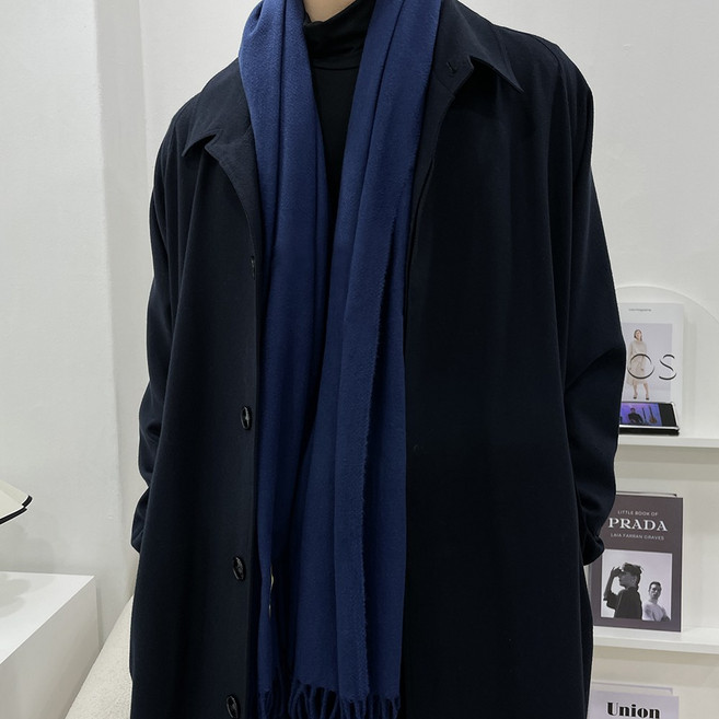 빅애플샵 남녀공용 캐시미어 목도리 무지 머플러 버진 울 목도리 커플 데일리 겨울 패션 days like this