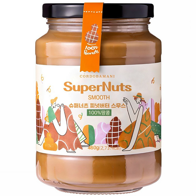 슈퍼너츠 피넛버터 스무스, 460g, 2개