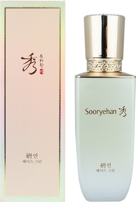 수려한 연 메이크업 베이스 35ml, 그린, 1개