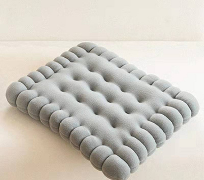 해피유통 모던 디자인 거실용 편안한 쿠션 사계절용 패브릭 방석 다목적 사용 가능, 한 세트, 그레이 대형(50*60cm)