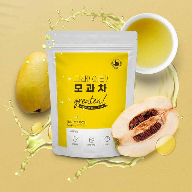 그래이티 저온로스팅 모과차 삼각티백, 2g, 2g, 1개, 25개입
