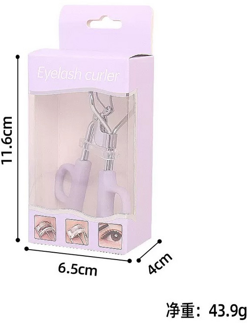 속눈썹펌 손잡이 뷰러 아시안 눈 맞춤 컬러러 집게형 뷰러, 1개, 자주색