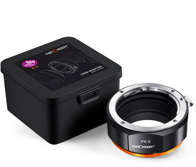 KnF PK-E PRO 렌즈변환 어댑터 펜탁스 K 렌즈 > 소니 E 바디 - 내부무반사코팅 - Pentax K Lens to Sony E adapter, 1개