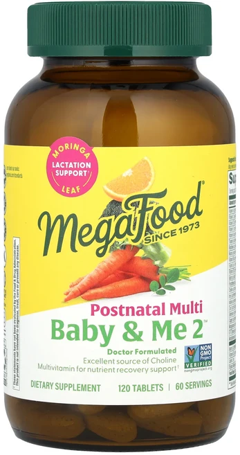 MegaFood Baby & Me 2 산후 종합비타민 120정, MegaFood Baby & Me 2 산후 ..., 1개 - 쿠팡