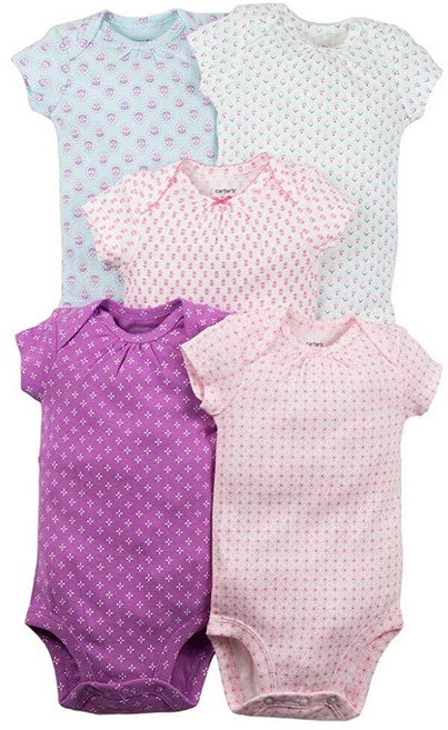 Carter's 여아용 5팩 바디수트 126g330 470766