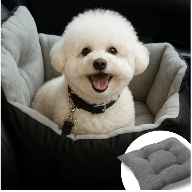 라듀 분리형 폭신쿠션 강아지 카시트, 1개