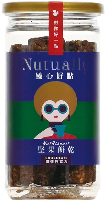 Nutually 臻心好點 堅果餅乾 濃情巧克力, 150g, 1個