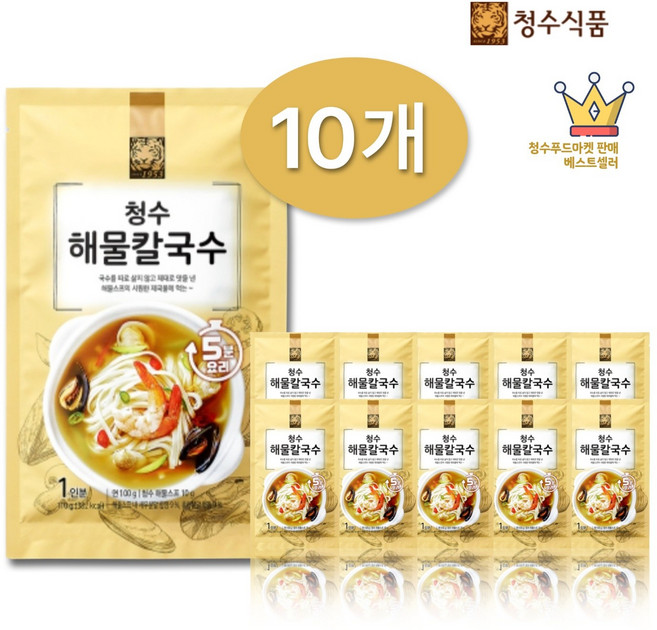 청수 해물칼국수 110g, 10개