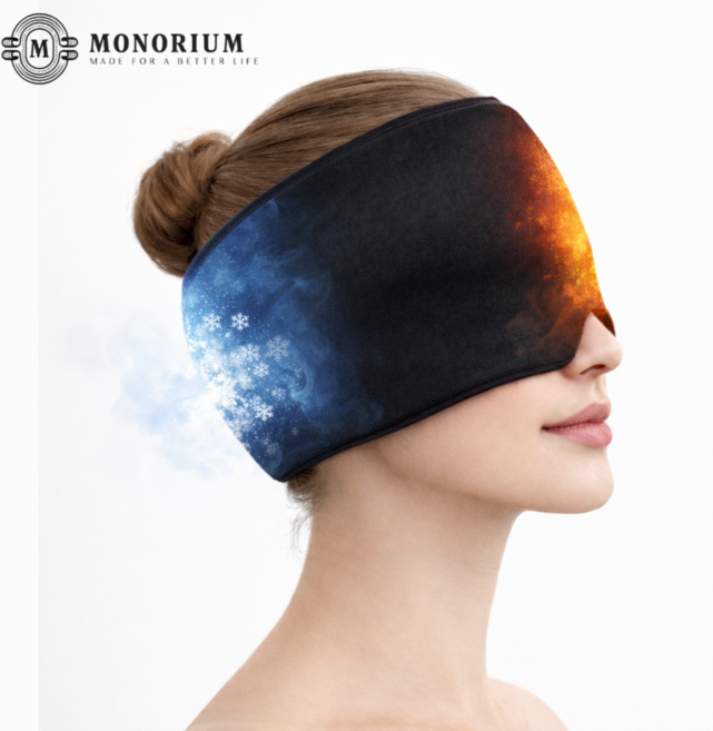 모노리움 머리냉찜질팩 눈찜질팩 냉온겸용 온열안대, 1개