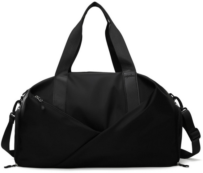남녀공용 피트니스 더플백, 블랙, 1개