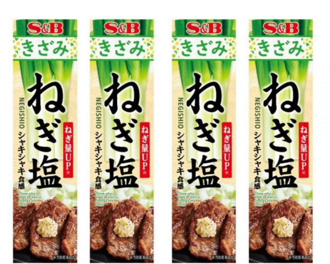 S&B 네기 시오 일본 소금 일식 조미료 38g x 4개 세트
