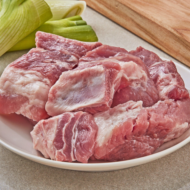 삼형제고기 1등급 한돈 갈비 찜용 냉장, 1kg, 2개