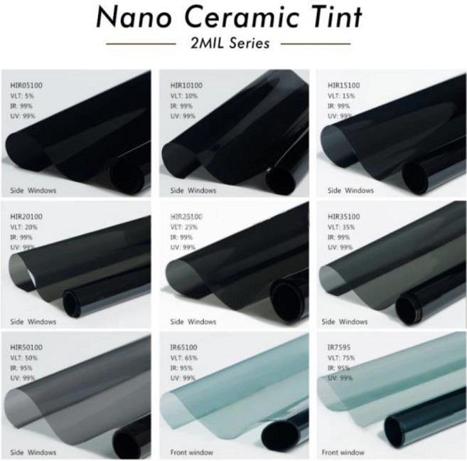 자동차 측면 윈도우 필름 IR99% UV 나노 세라믹 홈 틴팅 포일 여름 햇빛가리개 비닐 스티커 50cm x 6m, 01 IR65100 Blue