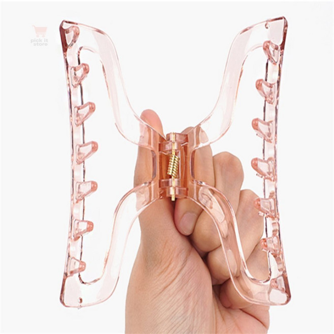 오늘의 픽 투명 컬러 대형 헤어 집게핀