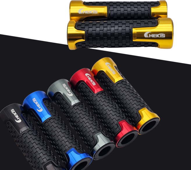 CHEKIS 핸들그립 PCX NMAX FORZA XMAX 등 범용그립 그립감우수, 골드, 1세트