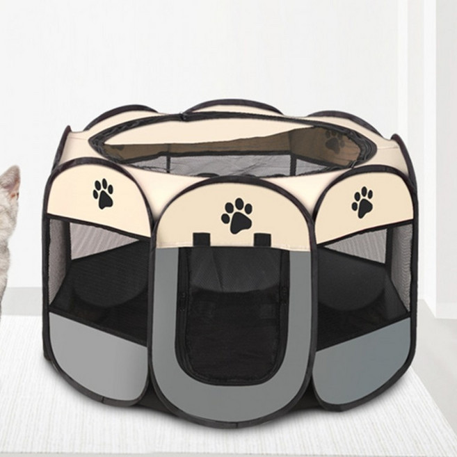 원터치 반려동물 텐트 하우스 캠핑 접이식 강아지 고양이 숨숨집, 옐로우, 1개
