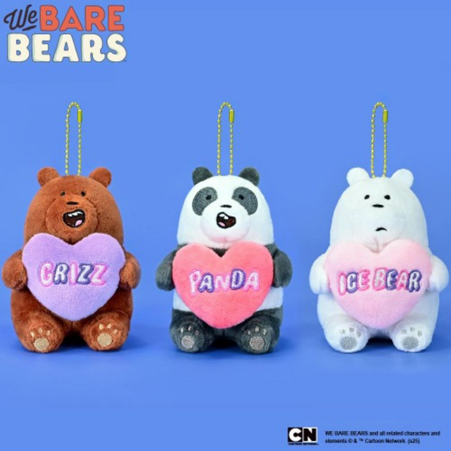 위베어베어스 러브미 코스튬 앉아 인형 4인치 아이스베어 판다 그리즐리 곰돌이 삼형제, C.판다