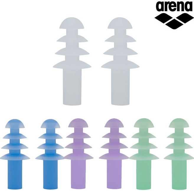 아레나 실리콘 수영귀마개 케이스포함 물놀이 수영용품, 퍼플, 1세트