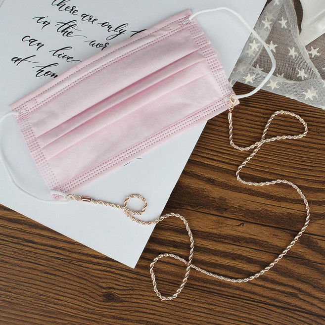 볼 뱀 스네이크 꼬임 진주 실버 로즈골드 은 써지컬 체인 여성 마스크 스트랩 목걸이