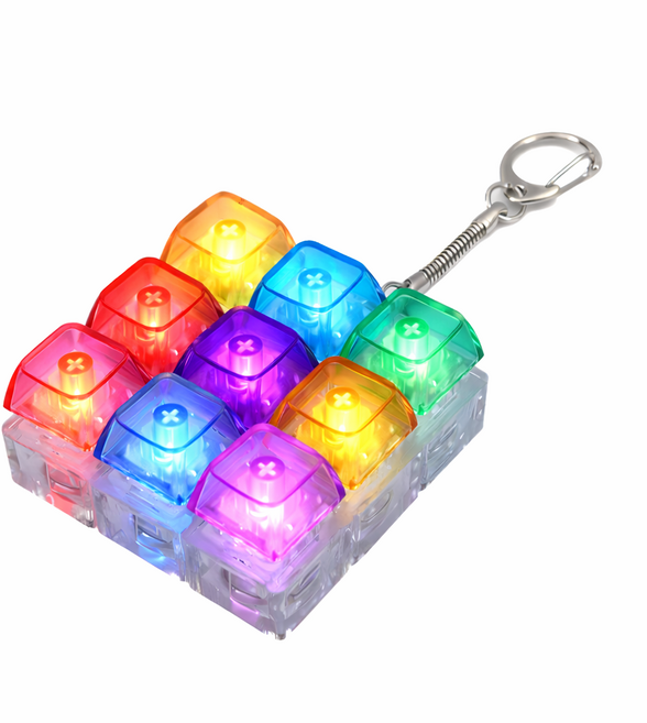 피젯 테트리스 딸깍이 청축 프리미엄 키보드 키링, 1개