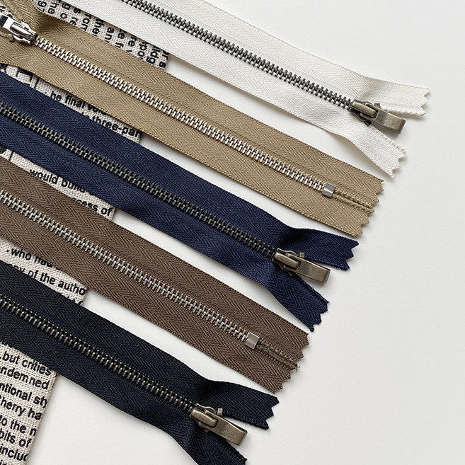 쎄비 스퀘어 지퍼 15cm, 엔틱_진브라운 (50762), 1개