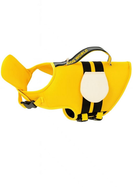 김멍냥 강아지 꿀벌 구명조끼, 옐로우, 1개