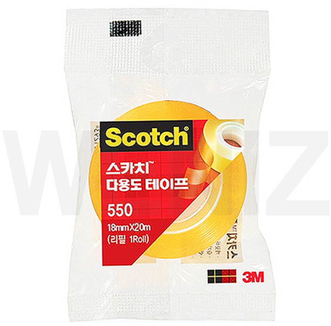 쓰리엠 스카치 다용도 테이프 550 18mm x 20m, 3개