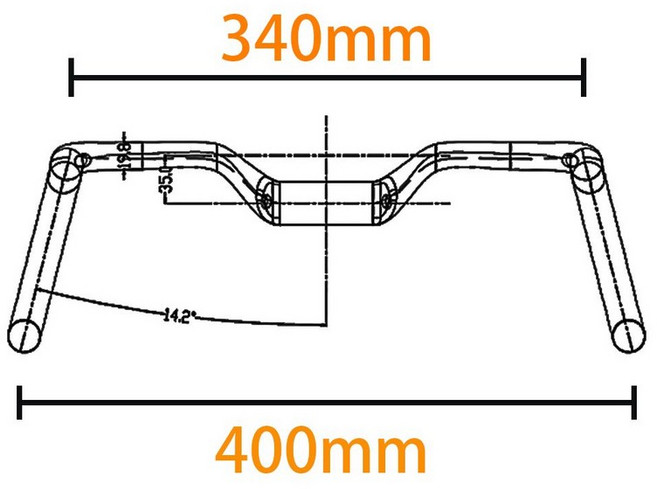 달과6펜스 번치바 번치바만들기 카본번치바 라이딩, 1개, 상부 340 하부400mm