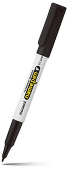 모나미 네임펜F (12개입) 중간글씨용, 1박스, 검정