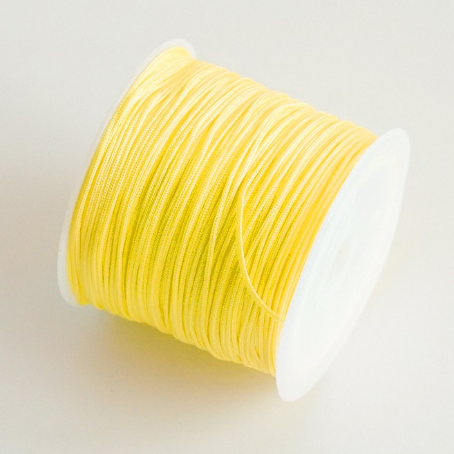 디어플레이스 나일론 매듭실 매듭끈 0.8mm 팔찌 만들기 재료, 1개, [29번 레몬옐로우] x 50m