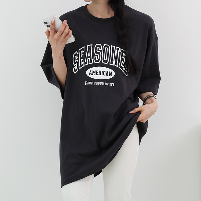 루나샵 시즌 오버핏 반팔 티셔츠