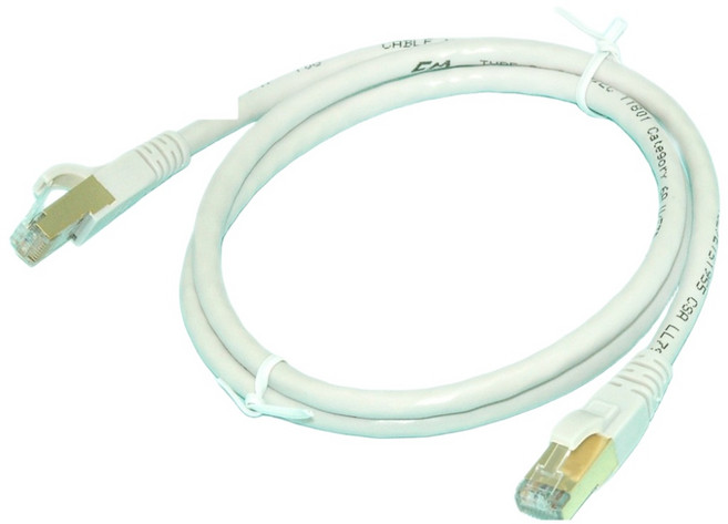fujiei 台灣製CAT.6A超高速網路線, 1個, 2m, 白色