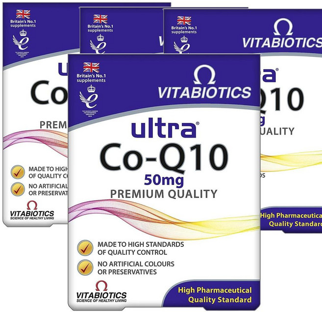 영국 비타바이오틱스 Vitabiotics Ultra Coenzyme Q10 울트라 코엔자임 큐텐 50mg, 4개, 60정