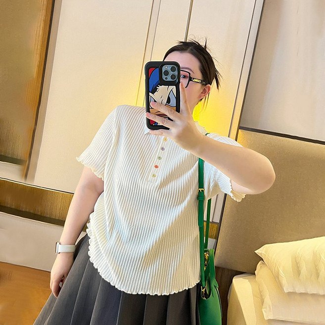 SELEAD 여성반팔티셔츠 폴로반팔티 빅사이즈반팔티 여름티셔츠 컬러 티셔츠 빅사이즈 L~5XL