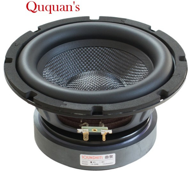 쿠쿠스토어 Ququan's Wew 8 인치 우퍼 스피커 200W 고출력 저주파 충격 옴 옵션 1 개, 4 ohm, 1)4 ohm