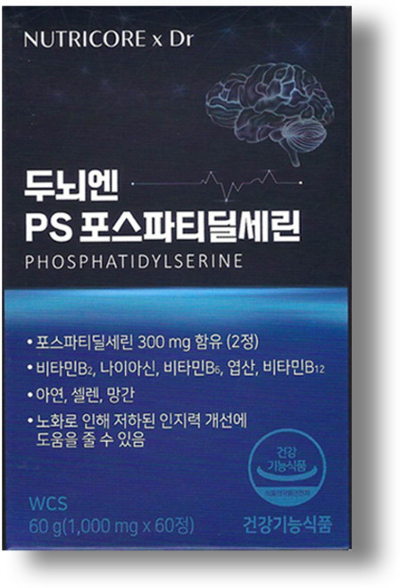 뉴트리코어 x Dr 두뇌엔 PS 포스파티딜세린, 1개, 60정