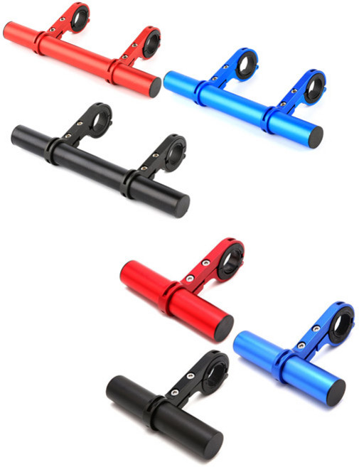 간확장 핸들바 자전거 오토바이 유모차 확장 익스텐더, 1개, 더블블랙