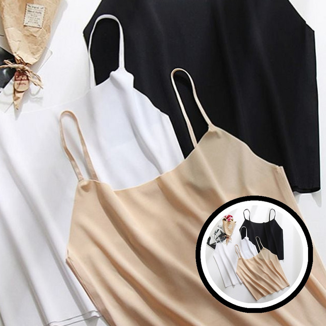 아이스실크나시 여자 끈나시 브라탑 런닝 브라 크롭