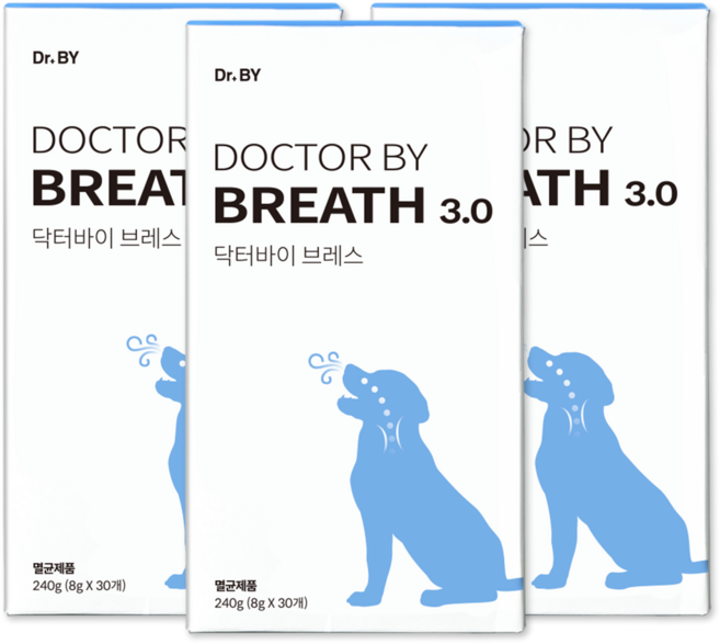 닥터바이 브레스 강아지 기관지 영양제 호흡기 켁켁거림 기침 보조제, 30회분, 호흡기/기관지, 3세트